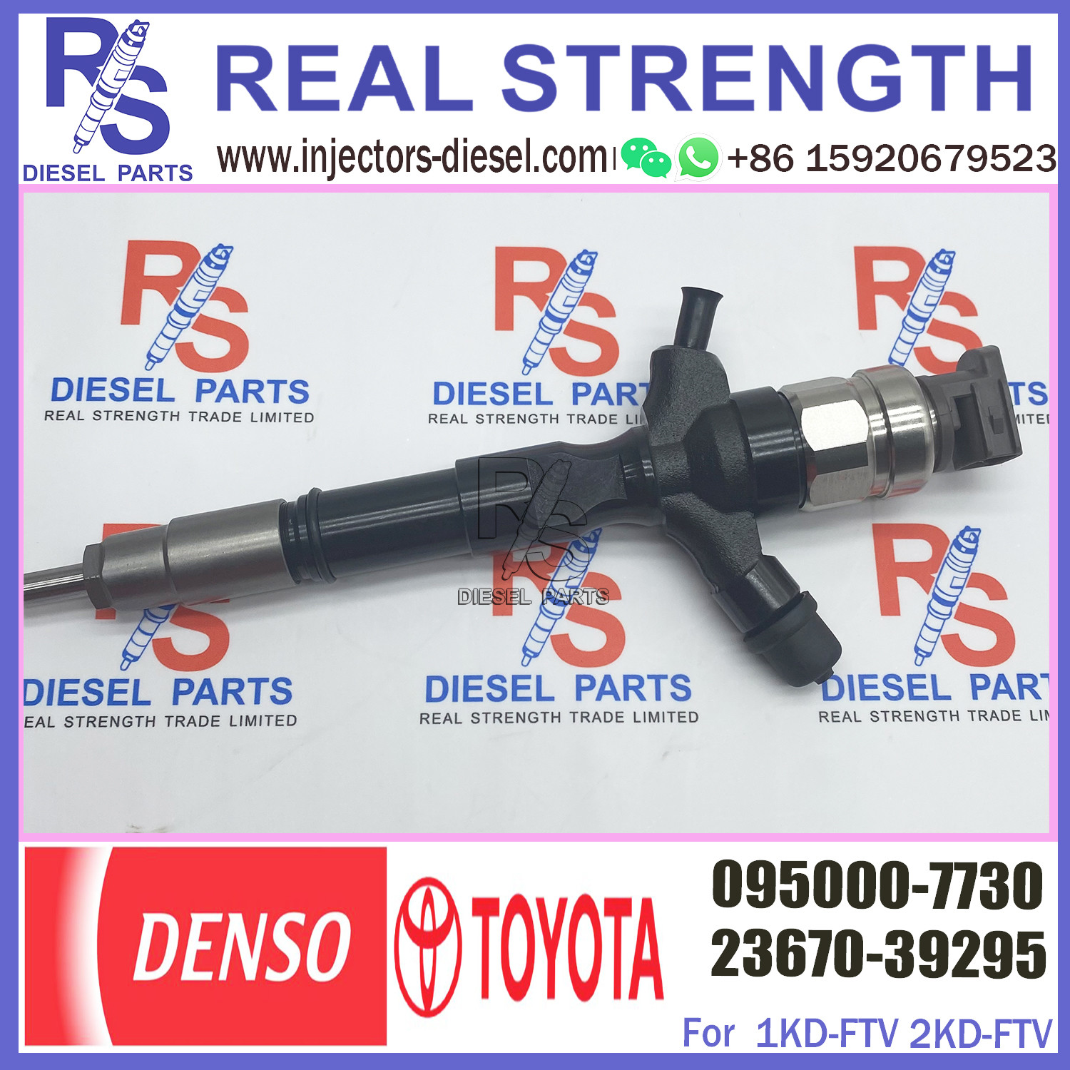 common rail injector assembly 095000-7720 is used for Toyota 1VD electric common rail injector 095000-7730 23670-39295