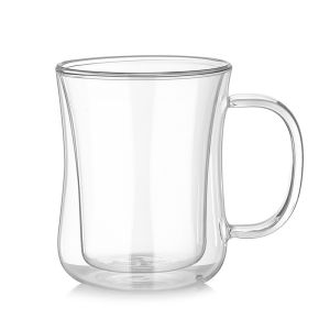 China Heat Resistant Borosilicate Double Wall Glass Coffee Mugs on sale