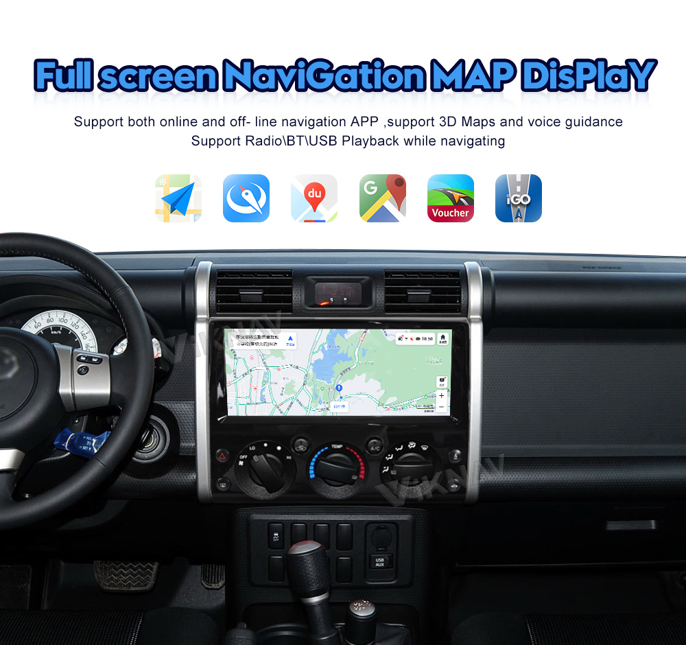 8 Core 128GB Car Multimedia Player For Toyota FJ Land Cruiser 2007-2017