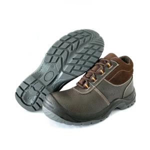 China Black Steel Toe Work Safety Shoes Unisex Leather Steel Toe Shoes ESD factory