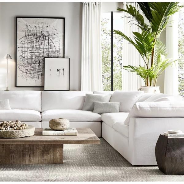 Modern square coffee table Coffee Table Furniture with Customizable Size for Living Room