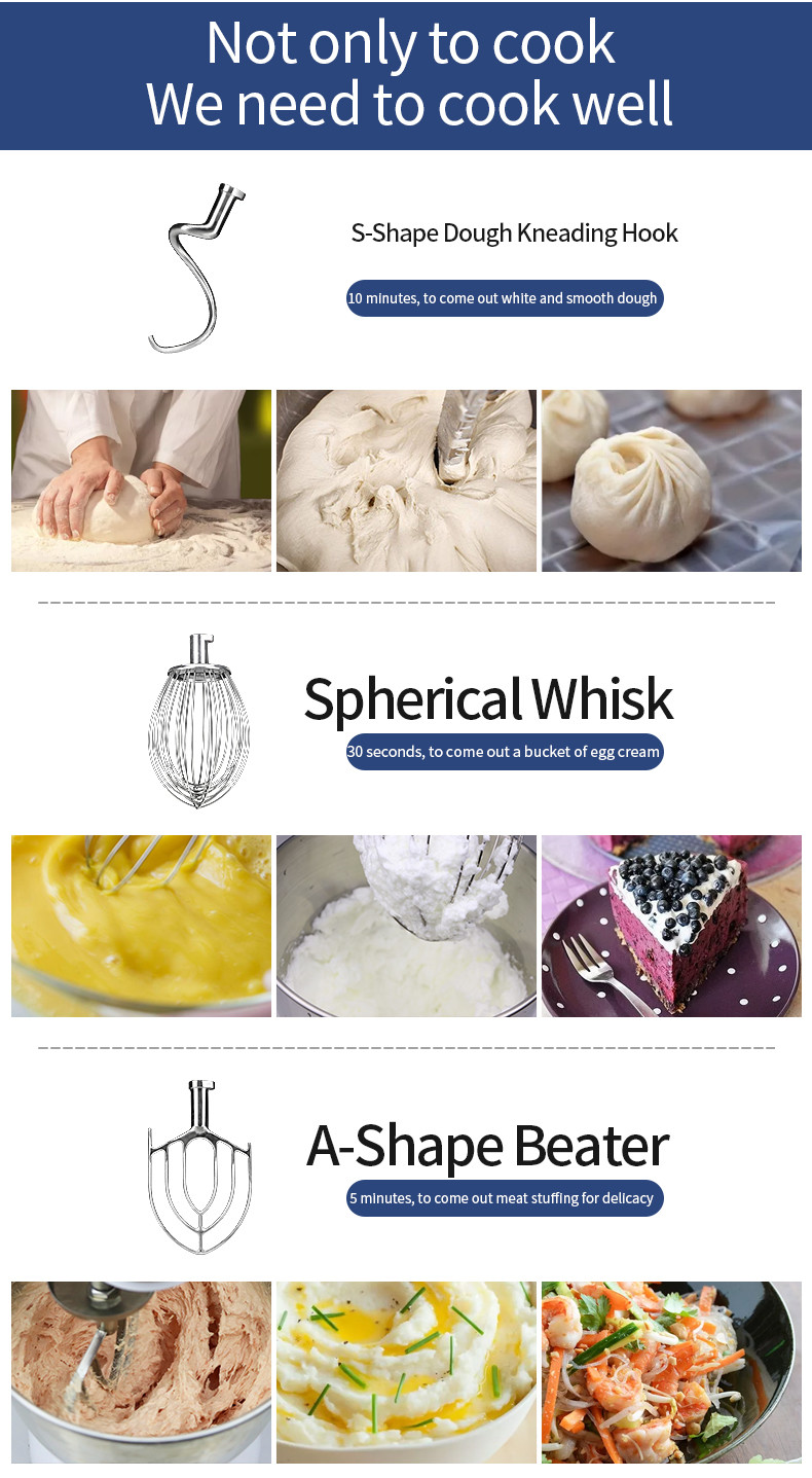 White 300W Cake Cream Mixing Machine 5 Litre Planetary Mixer For Bakery