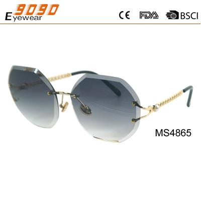 New arrival and hot sale of blue mirrored metal sunglasses, UV 400 Protection