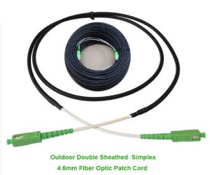 China Double Sheathed Simplex Single Mode Fiber Jumper Cables 4.6mm factory