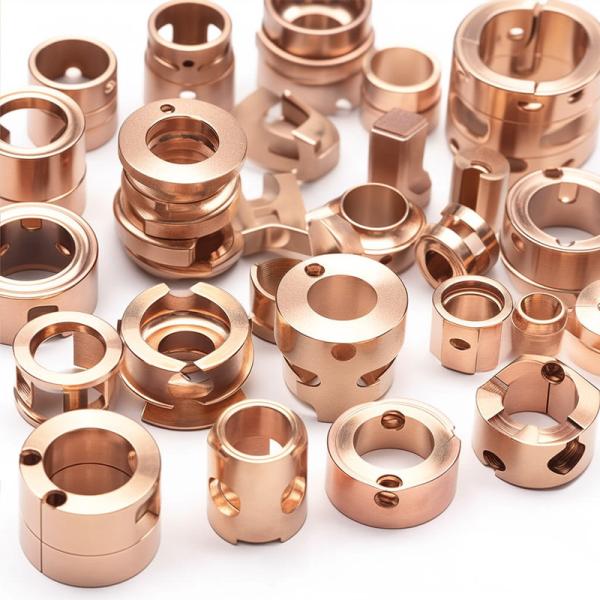 CNC Turned Copper Metal Spare Parts CNC Turning Machining Metal Lathe Parts
