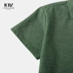 Summer Cotton Linen Men's Shirt Long Sleeve Large Size Color Plus Size DRESS