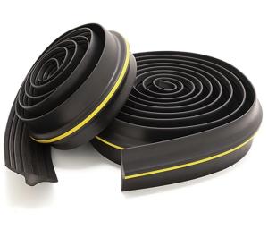 China Garage Door Seal Strip Weatherproof Strip Rubber Diy Weather Stripping Replacement Not Include Sealant/Adhesive (Black) factory