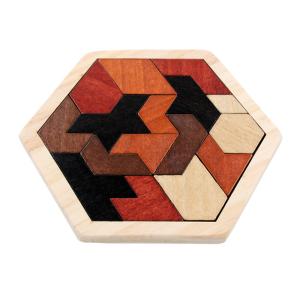 China Children'S Montessori Hexagonal Wooden Jigsaw Puzzles factory