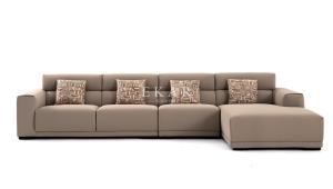 China Modern Sectional Fabric Recliner L Shaped Sofa Set factory