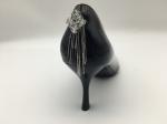 Black Patent Leather Womens Dress Shoes , Pointed Toe Stiletto Heels