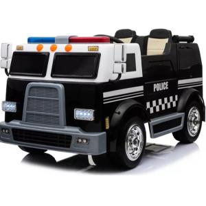 China Battery 12V/24V Black white Electric Ride On Double Seater Police Cars for Kids factory
