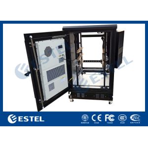 IP55 Galvanized Steel 20U Outdoor Telecom Cabinet For Telecom Equipments With