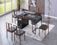 Modern Light Luxury Marble Tea Table Minimalist Solid Wood Marble Stone Office