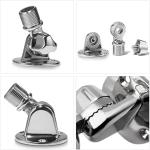 Marine VHF Antenna Mounts,316 Stainless Steel 180° Adjustable Base Mount for