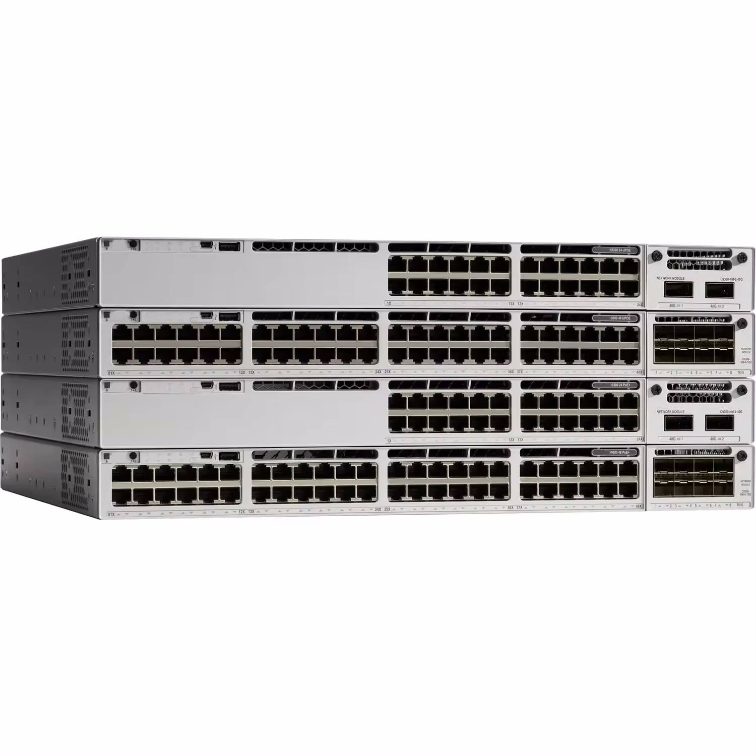 Customized Size 24 Ports Poe Access Switch C9300L-24P-4X-E Network Essentials Switch for Speed and Network Connections