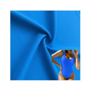 China Medium Weight 81% Nylon 19% Spandex 4 Way Stretch Lycra Fabric for Swimwear Clothing factory