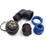 90 Degree Elbow LED Wire Connectors Female Plug Type 2000MΩ Insulation