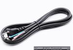 High quality 2 pin copper black power cord with striped end 10A/16A power cable