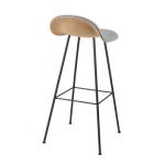 Grey Gubi Modern Bar Chairs Solid Steel Rod PP Plastic Comfortable SGS