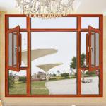 Burglar Proof Glazed Double Glass Aluminium Windows Tempered