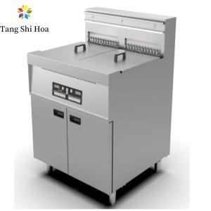 China 28L＋14L+14L Stainless Steel Electric Microcomputer Fryer With 3 Tank 4 Baskets factory