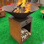 Outdoor Smoker Removable Ash Catcher Steel BBQ Grill 800mm Diameter Cooking