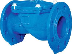 China 1.5 Inch Rubber Disc Water Supply Ductile Iron Check Valve Swing BS EN12334 PN10 factory