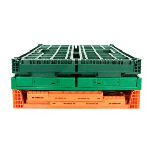 PE Plastic Folding Turnover Crate High Load Capacity for and Space-Saving
