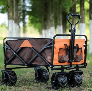 China Collapsible Folding Beach Wagon for Outdoor Garden Camping 15LBS Capacity Four Wheels factory