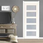 Side Opening White Wood Doors Interior Wooden Inside Doors Fire Prevention