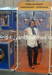 China Zipper Magnetic Transparent Plastic Door Customized Anti Dust Secure Door factory