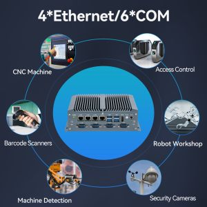 Intel Core Processors Industrial Fanless PC With DDR4 32GB RAM Windows 11 Linux