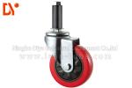 Black / Red Color Heavy Duty Casters , Anti Static Wheels Castors Flat Type