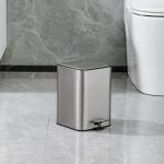 Rolling Cover Type Stainless Steel Soft Close Pedal Trash Can for Bathroom