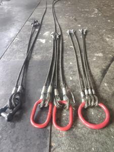 China WLL: 15.63 Ton, Dim.: 24mm, Leg Length: 3 Mt.6x36, IWRC, Grade 19601/1)/11VI2, Galvanized, Four-Legged Wire Rope Sling, factory