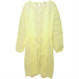 China Breathable Disposable Isolation Gown , PP Non Woven Surgical Gown Yellow factory