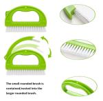 14cm Ergonomic Tile Scrubber Brush Set 6pcs With Nylon Bristle