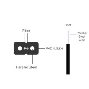China FTTHIndoor Drop Cable Butterfly Shaped 2F G652D G657A LSZH factory