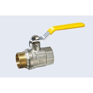 China Forged NP Brass Gas Ball Valve With Flat Handle factory
