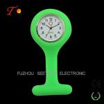 Custom logo silicone nurse watch with a pin in the back as a pocket watch
