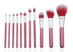 Smile Red Professional Makeup Brush Set Wood Handle PU Bag 136mm - 169mm