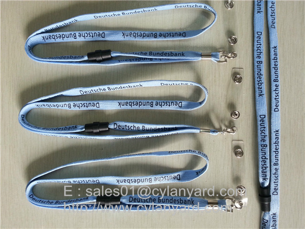 Tube Lanyard Neck Ribbon with metal sheet crimp