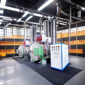 China Stainless Steel Vacuum Carbonization Furnace Machine Horizontal 1200C-1600C factory