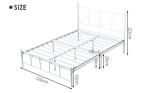 Strong Stable Cast Iron Double Bed , Metal Bedstead Double ISO9001