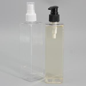 China 300ml Clear Square Plastic Packaging Bottle For Hand Sanitizer factory