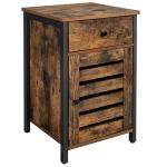 Small Nightstands with Cabinet, Industrial Style Bedside Table for Sale,
