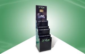 China Logo Promotion 3 Tier Cardboard Counter Display Stands With Screen factory