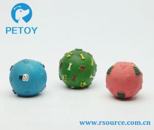 China Ball Chew Latex Pet Toys Polyester Soft Rubber Squeaky Dog Toys factory