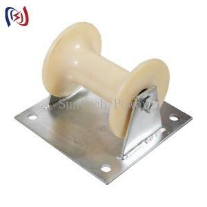Edge Mount Manhole Wire Pulling Rollers , Pithead Cable Pulling Rollers