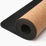 Eco Friendly Cork Alignment Yoga Mat and Block Set Custom Print Rubber Large